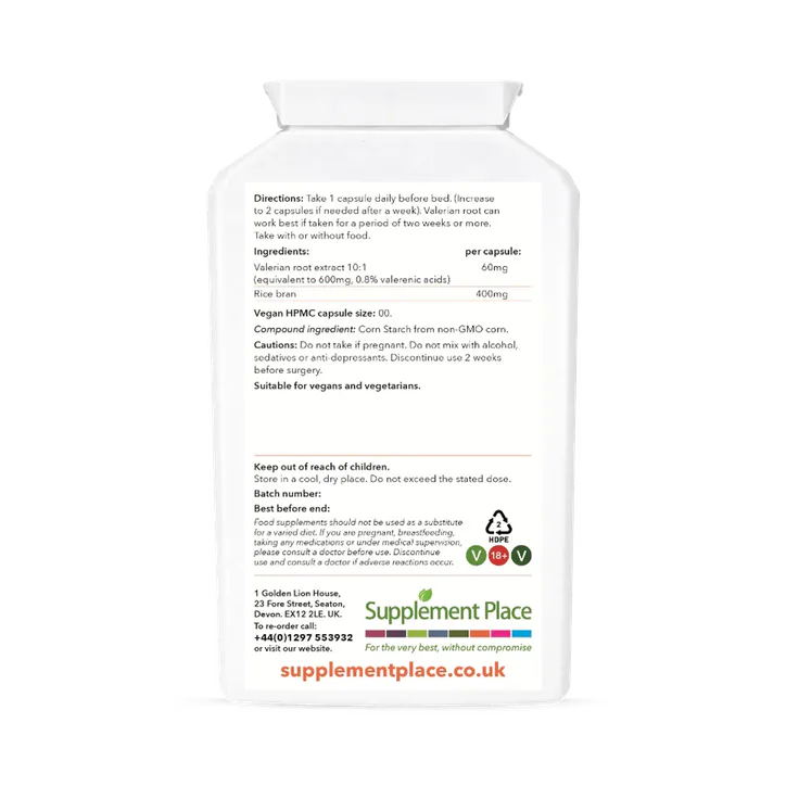 Supplement Place Valerian Root Extract Equiv. to 600mg | 240 Capsules detail 2