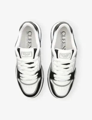 CLEENS Layup Suede And Mesh Trainers - EUR 42 / 8 UK MEN in BLK/WHITE, additional product view 2