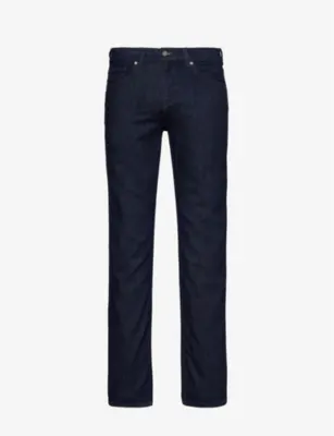 7 FOR ALL MANKIND Slimmy Executive straight-leg mid-rise stretch denim-blend jeans
