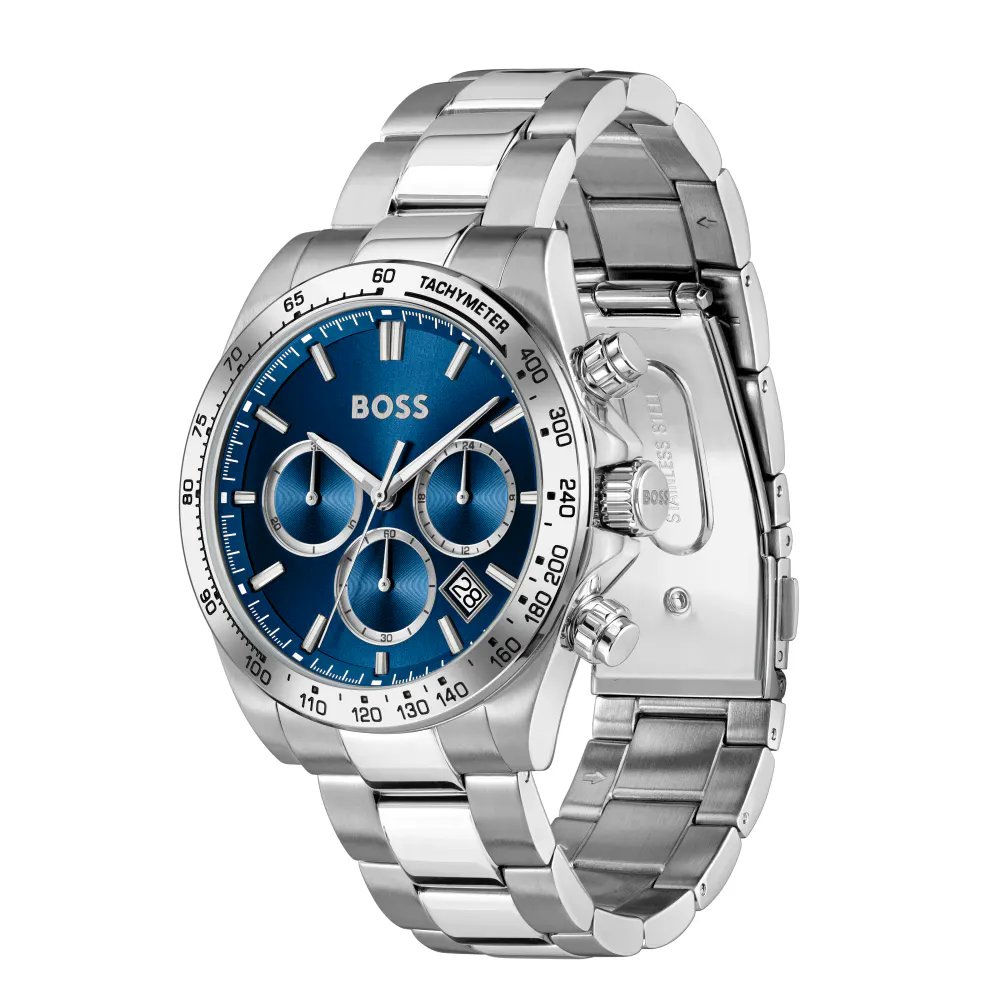 BOSS Hero 2.0 44mm Stainless Steel Chronograph Mens Watch in Blue, additional product view 2