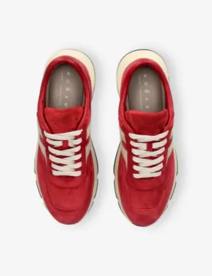 HOGAN Hyperlight Suede Trainers - EUR 40 / 6 UK MEN in RED, additional product view 2