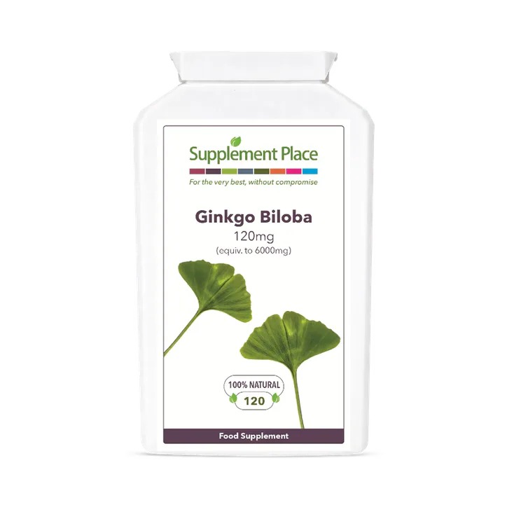 Supplement Place Ginkgo Biloba 120mg | Equivalent to 6,000mg | 120 Capsules – Vitamins & Supplements > Supplements > Ginkgo Biloba