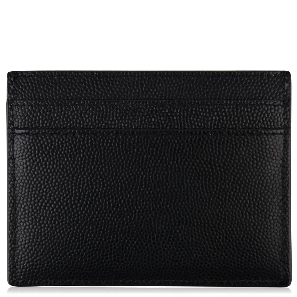 Saint Laurent Grained Leather Card Holder detail 2