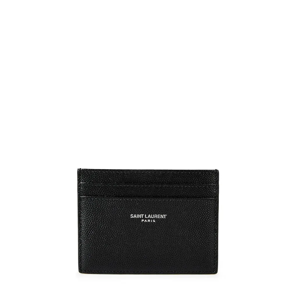 Saint Laurent Grained Leather Card Holder