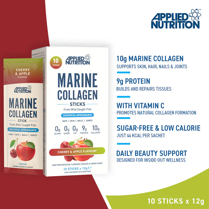 Applied Nutrition Marine Collagen Cherry & Apple 10 Sachets detail 2