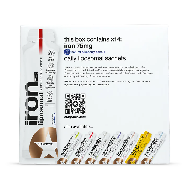 Starpowa Iron + Vit-C Liquid Liposomal Blueberry 14 Sachets, additional product view 3