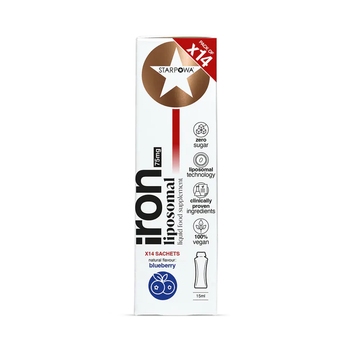 Starpowa Iron + Vit-C Liquid Liposomal Blueberry 14 Sachets