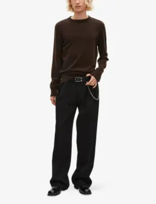 THE KOOPLES Brand-Embroidered Relaxed-Fit Wool Jumper detail 2