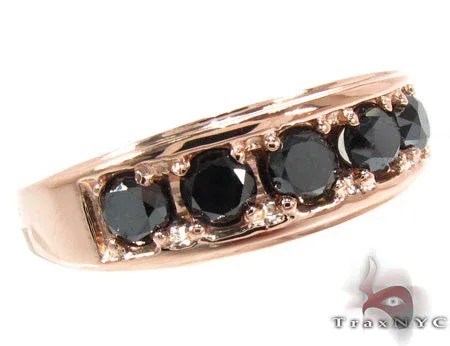 RINA - For Him FACTORY 14K Rose Gold Black Diamond Band 28402 in Rose Gold / 10 – Ring