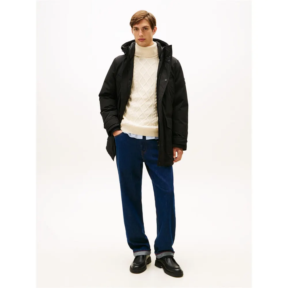 Tommy Hilfiger Men's Padded Utility DWR Hooded Thigh Length Parka detail 2
