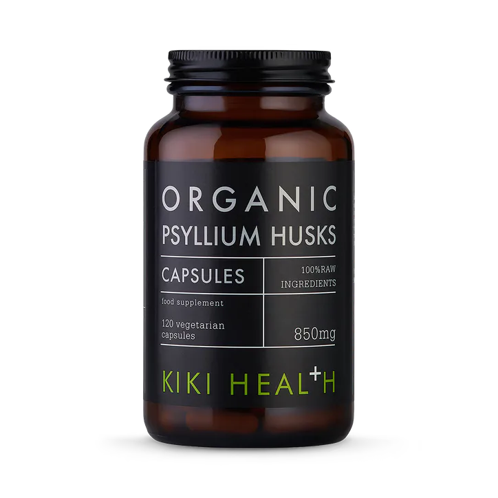 KIKI HEALTH Organic Psyllium Husks - 120 Vegicaps