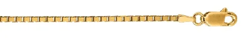 JALGAS - ROYAL CHAIN GROUP 14K Yellow Gold Shiny Classic Box Chain 1.6mm 38121 in 18 Inches – Chain
