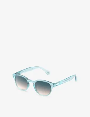 IZIPIZI #C Turquoise Stone Square Acetate Sunglasses, additional product view 3