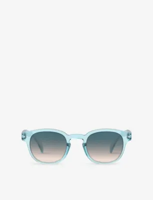 IZIPIZI #C Turquoise Stone Square Acetate Sunglasses – Mens | Sunglasses | Round