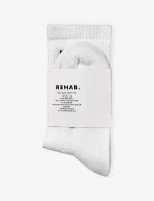 REHAB Crew Cotton-Blend Socks in Socks, additional product view 3