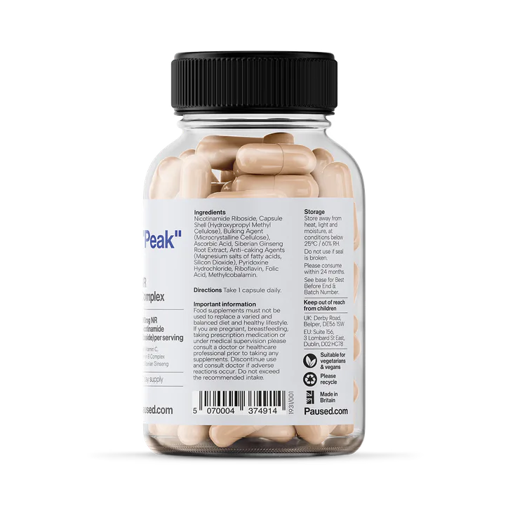 Paused NR Nicotinamide Riboside Complex 300mg 30 Capsules detail 3
