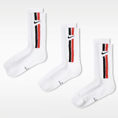 Nike Everyday Elevated Crew Socks (3 Pairs) - Multi-Colour in Multi-Colour – Nike men's and unisex