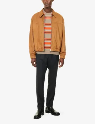 PAUL SMITH Collared Suede Bomber Jacket detail 2
