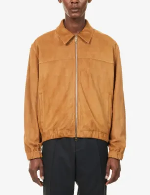 PAUL SMITH Collared Suede Bomber Jacket detail 3