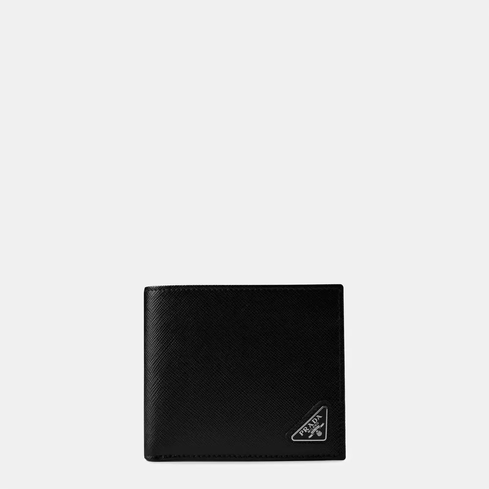 Prada Men'S Saffiano Leather Billfold Wallet