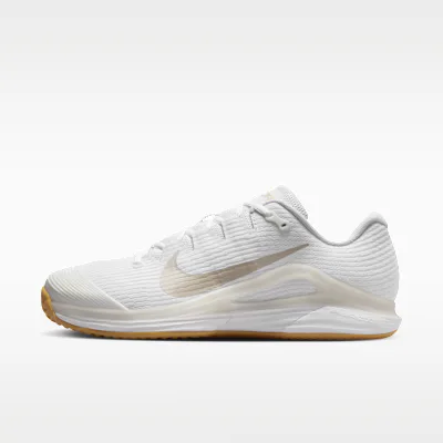Nike Vapor 12 Men's Clay Court Tennis Shoes - White/Summit White/Linen/Light Orewood Brown