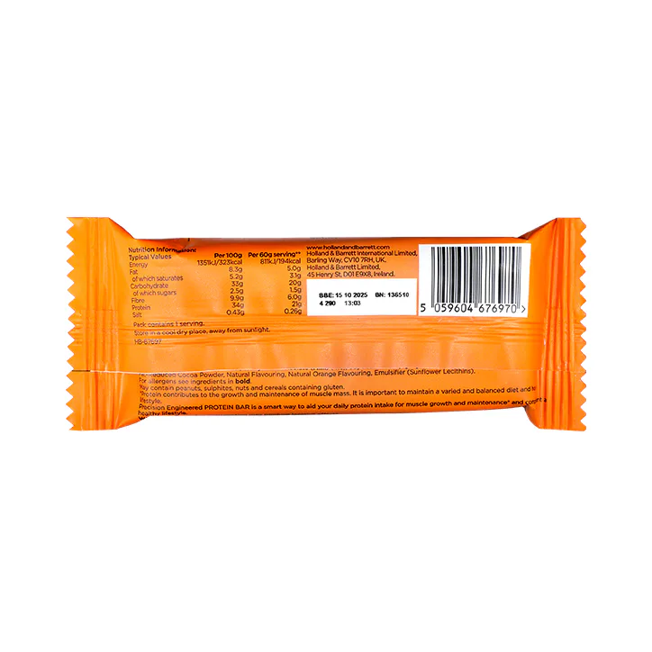 Precision Engineered Protein Bar Milk Chocolate Orange 12 x 60g, additional product view 3