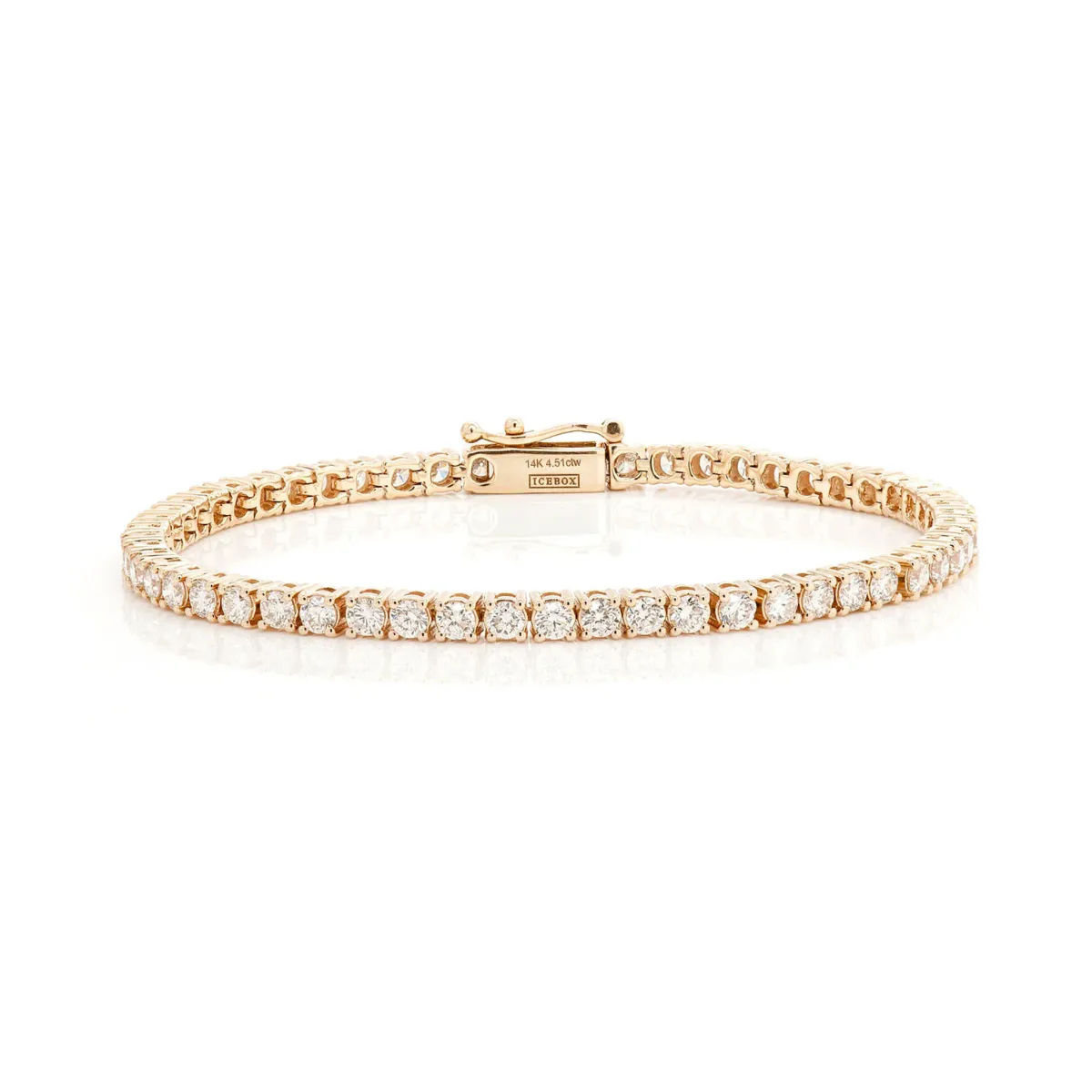 For Him Prong Diamond Tennis Bracelet in 10pt / 4.50ctw / Yellow Gold / 8.5" – Bracelet