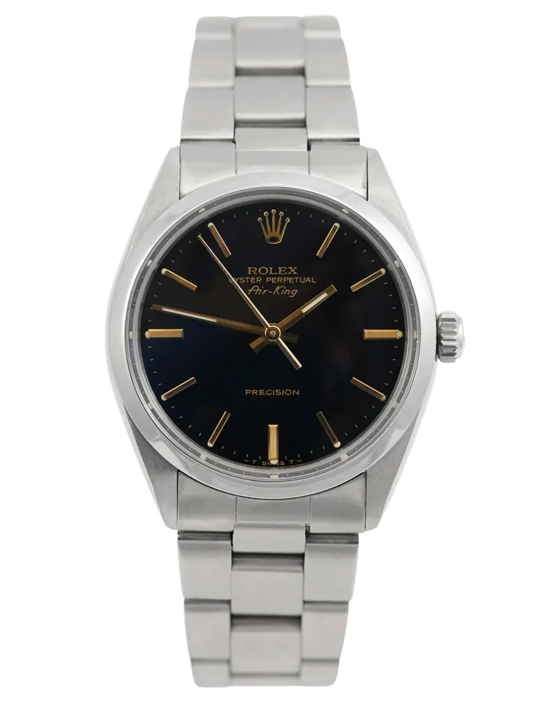 Rolex Air-King 5500 — 1989 — Vintage in Black Baton – Pre-owned watches