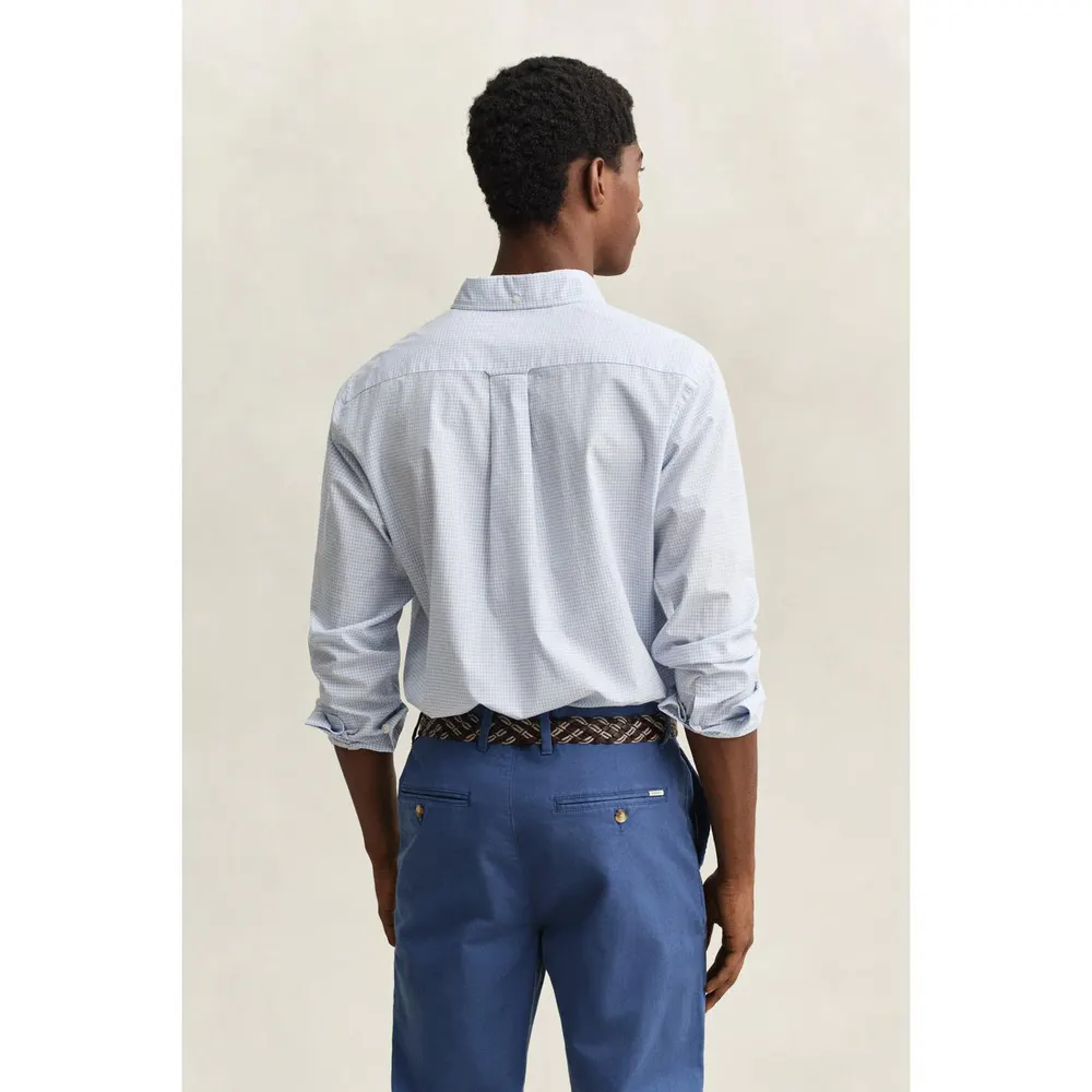 Gant Mens Gingham Long Sleeve Patterned Shirt detail 2