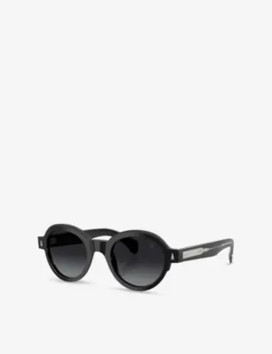 MONCLER ME6003 Rondosa Round-Frame Acetate Sunglasses in BLACK, additional product view 2