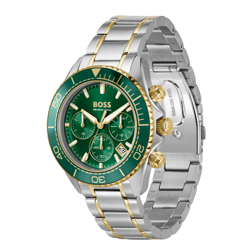 BOSS Sealiner Chronograph 44mm Mens Watch Green in Green, additional product view 3