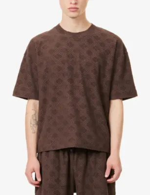 THE COUTURE CLUB Emblem Towelling Cotton-Blend T-Shirt detail 3