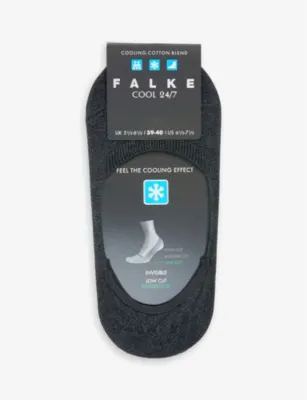 FALKE Cool 24/4 low-cut cotton-blend socks - 10.5-11 in ANTHRA.MEL – Mens | Underwear & socks | Socks | Invisible Socks
