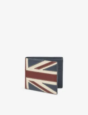 ASPINAL OF LONDON Union Jack Billfold Leather Wallet detail 2