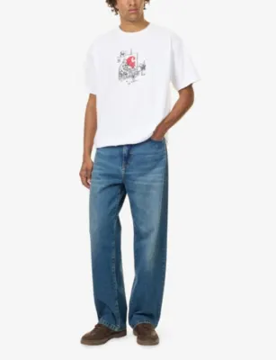 CARHARTT WIP Old Painter Graphic-Print Cotton T-Shirt detail 2