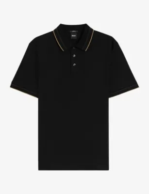 BOSS Short-Sleeved Slim-Fit Cotton Polo Shirt
