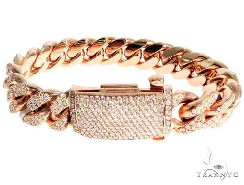 ANKUR - MDI 14K Gold Diamond Bracelet With Custom Lock 63946 in Rose – Bracelet