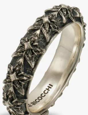 EMANUELE BICOCCHI Stella Notre Dame Sterling Silver Band Ring - T detail 3