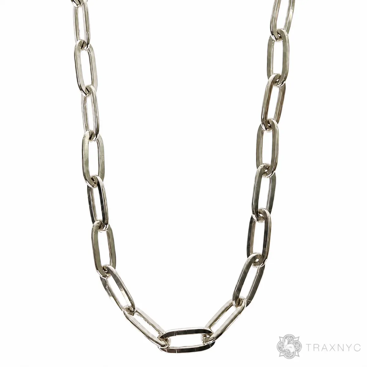 JALGAS - AMERICAS GOLD 14k White Gold Hollow Paper Clip Link Chain 4.5mm 22 Inches 70208 in White – Chain