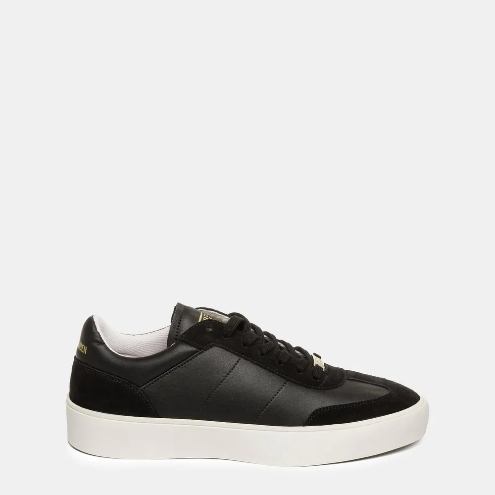 Steve Madden Men's Lyonell Court Trainers in Black/Off White – Footwear