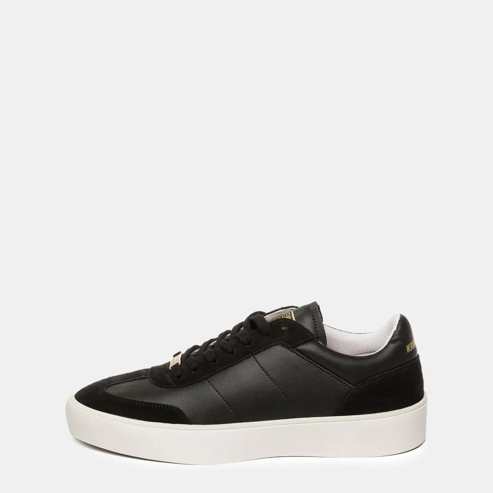 Steve Madden Men's Lyonell Court Trainers in Black/Off White, additional product view 2