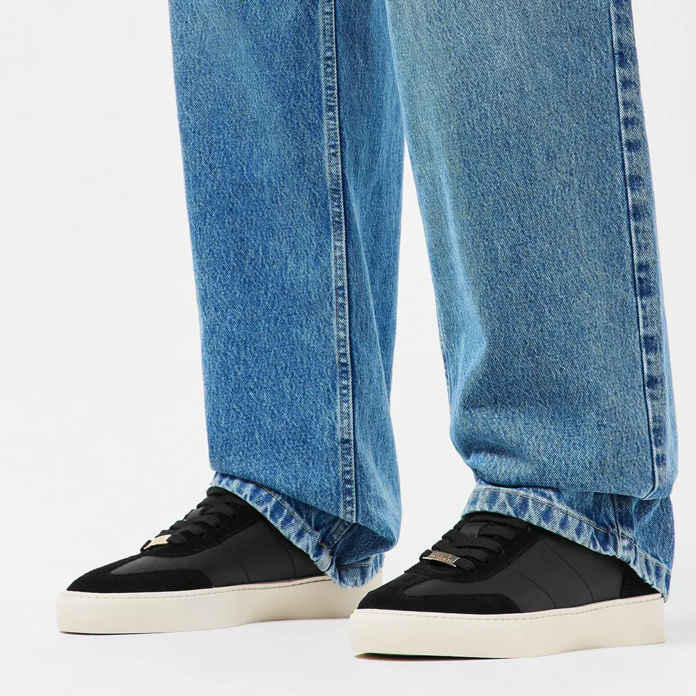 Steve Madden Men's Lyonell Court Trainers in Black/Off White, additional product view 3