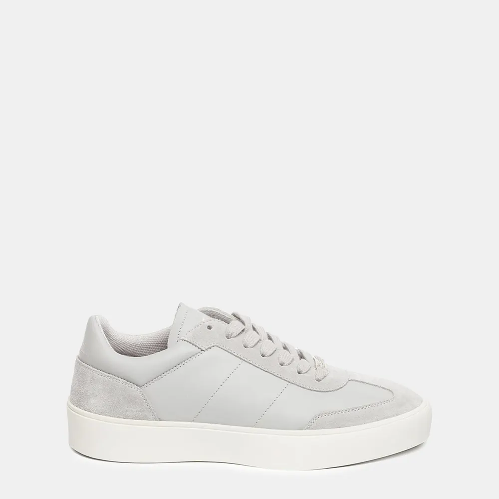 Steve Madden Men's Lyonell Court Trainers in White/Grey – Footwear
