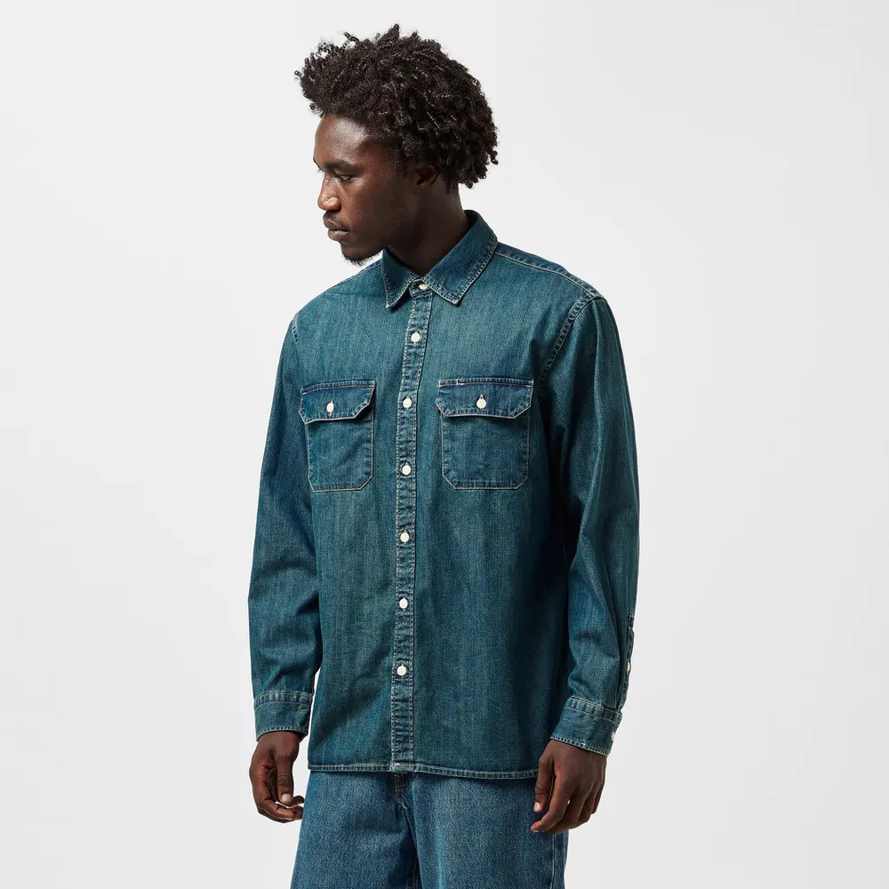 Levis Men's Jackson Worker Long Sleeve Denim Shirt detail 3