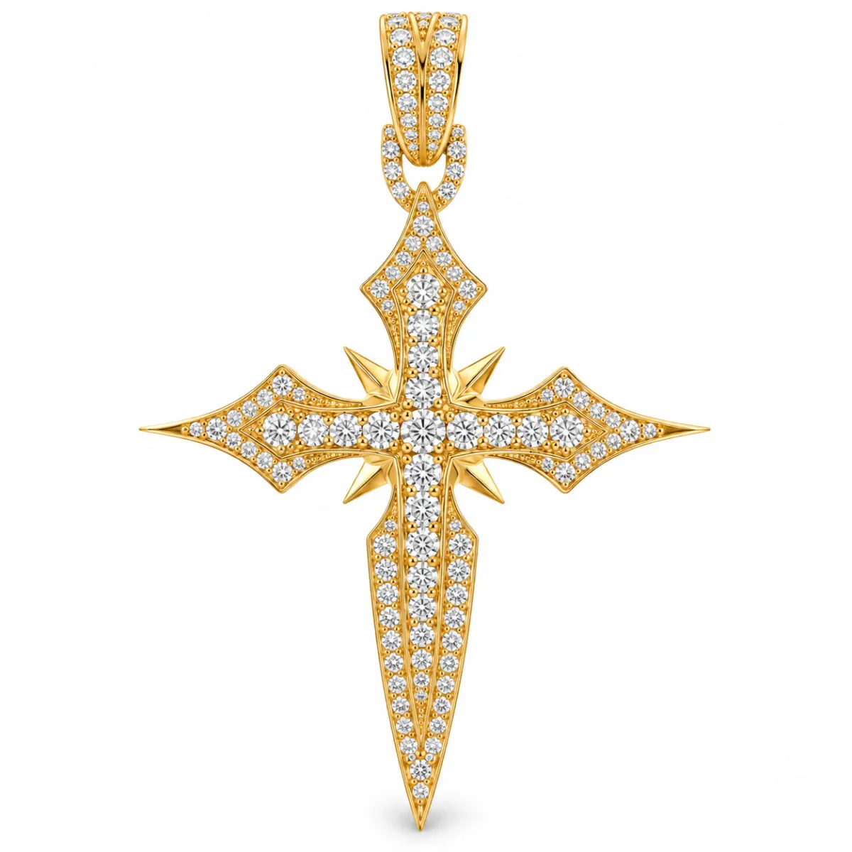 DANNY - For Him CUSTOM Majestic Faith Diamond Cross Pendant 71822 in Rose Gold – Pendant