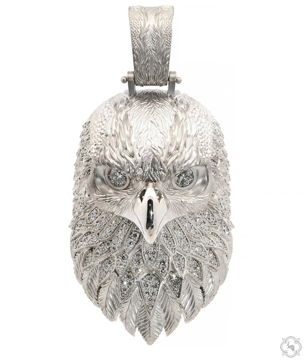 RINA - For Him CUSTOM Eagle Head Diamond Pendant 68807 in Rose Gold – Pendant