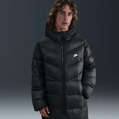 Nike Windrunner Men's Down Parka - Black/Black/White in Black/Black/White – Nike men's and unisex
