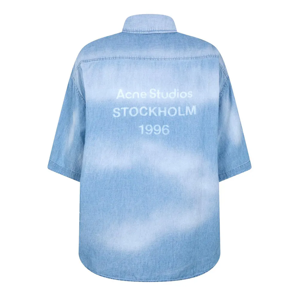 Acne Studios Men's Geometric Print Short Sleeve Shirt detail 2