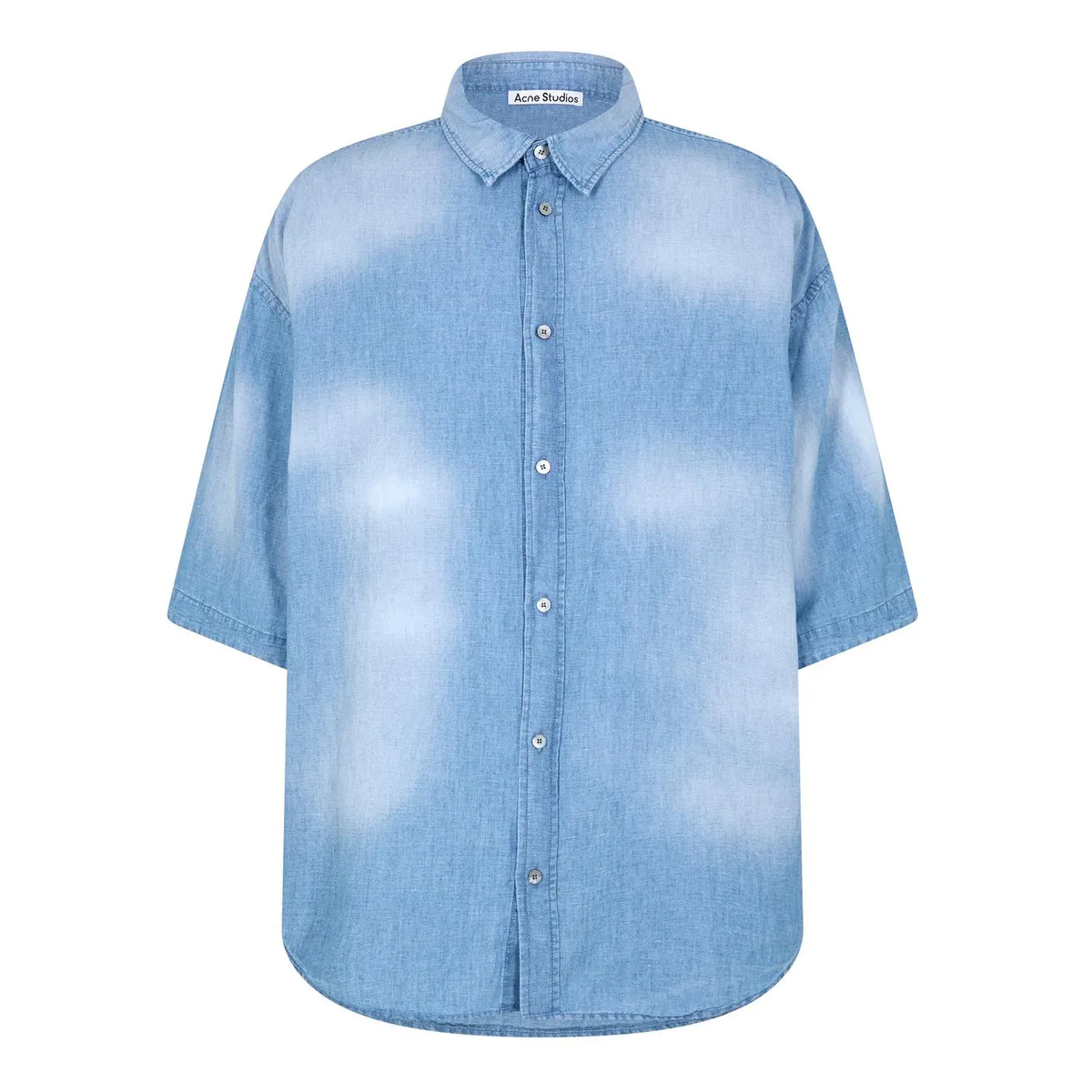 Acne Studios Men's Geometric Print Short Sleeve Shirt