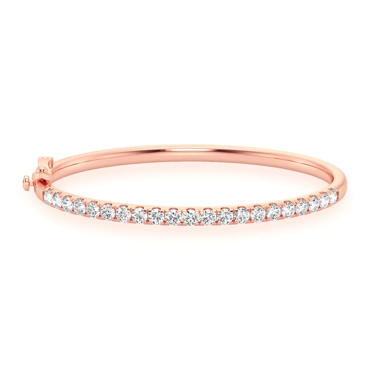 For Him Scallop Diamond Bangle in 10pt / 2.15ctw / Rose Gold / Medium – Bracelet
